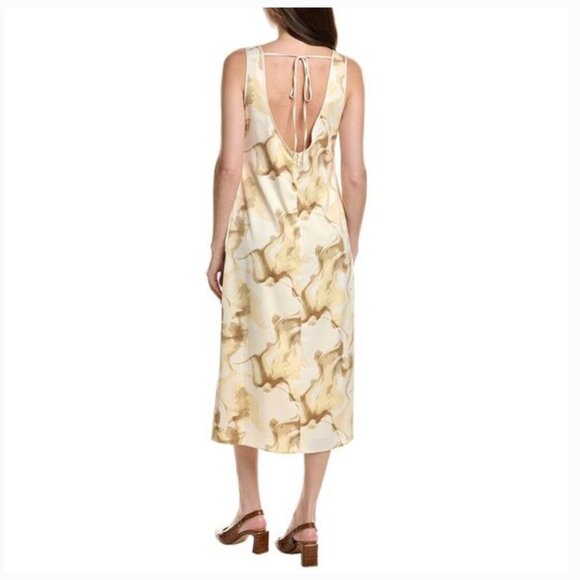 Kenneth Cole Printed Tie-Detail Midi Dress XL NWT - Picture 6 of 11